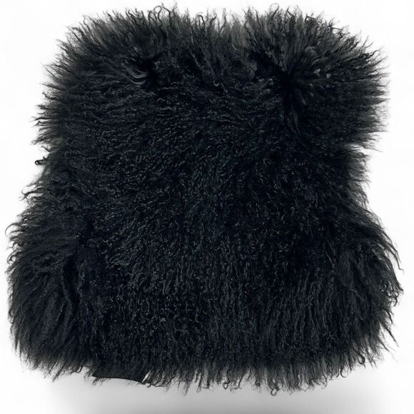 Chaarm NY Tibetan Mongolian Lamb Fur Vest Satin Ribbon XS/S Crop Boho Glam Rock - Picture 9 of 16